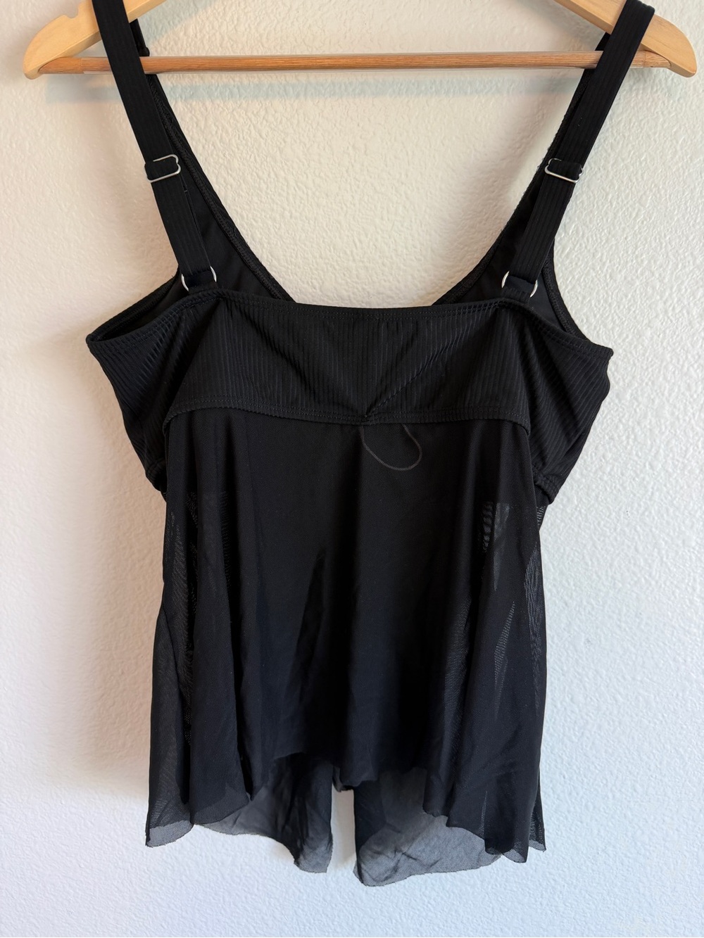 Black Sheer Sleeveless Swim Set with Gold Starfish Accent - Picture 2 of 8